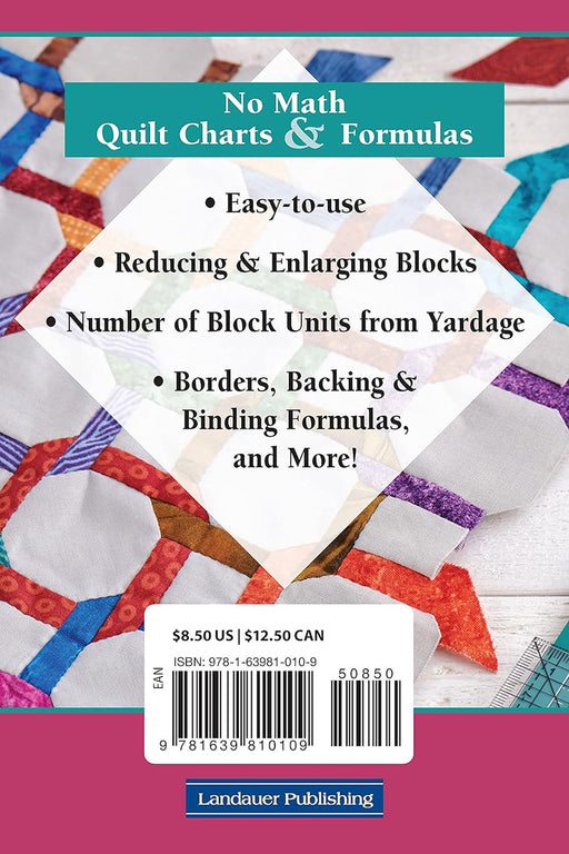 Updated No Math Quilt Charts & Formulas