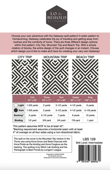 Getaway Quilt Pattern