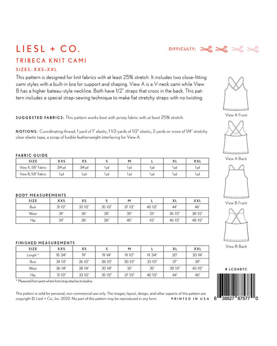Tribeca Knit Cami Pattern