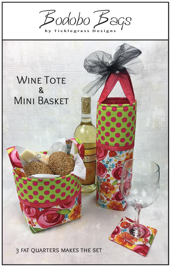 Bodobo Wine Tote & Mini Basket TGD1996
