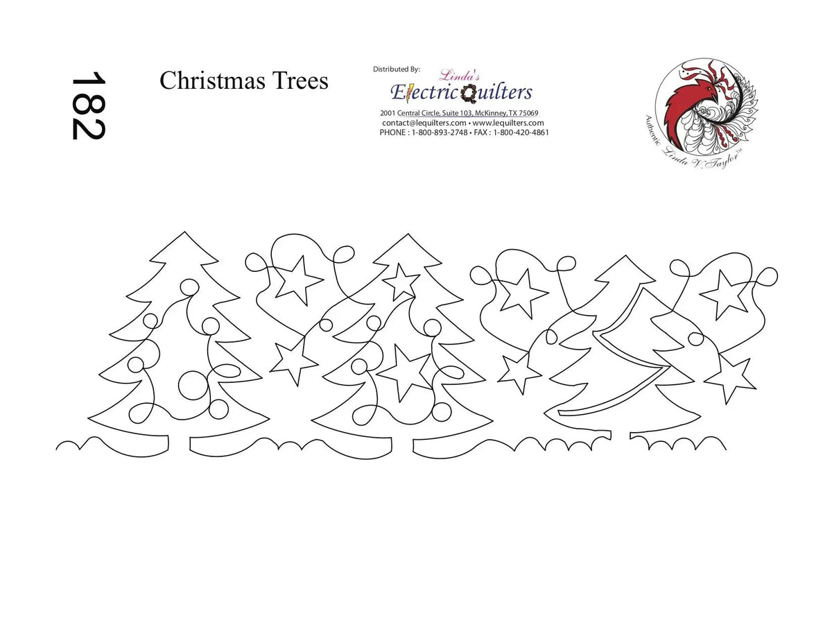 182 Christmas Trees Pantograph by Linda V. Taylor — High Country Quilts
