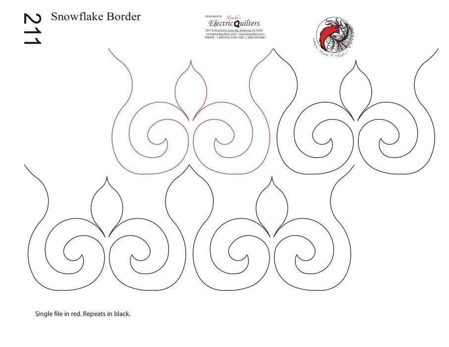 211 Snowflake Border Pantograph by Linda V. Taylor