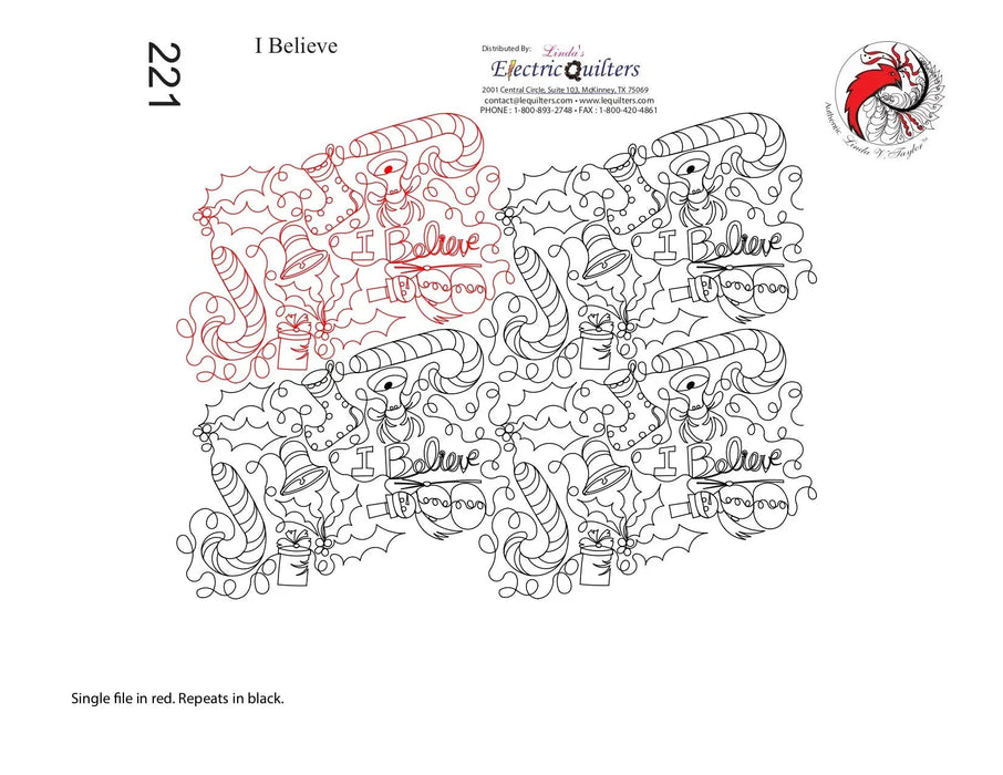 221 I Believe Pantograph by Linda V. Taylor