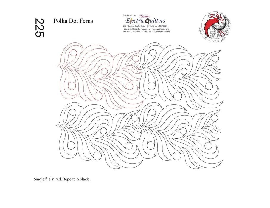 225 Polka Dot Ferns Pantograph by Linda V. Taylor