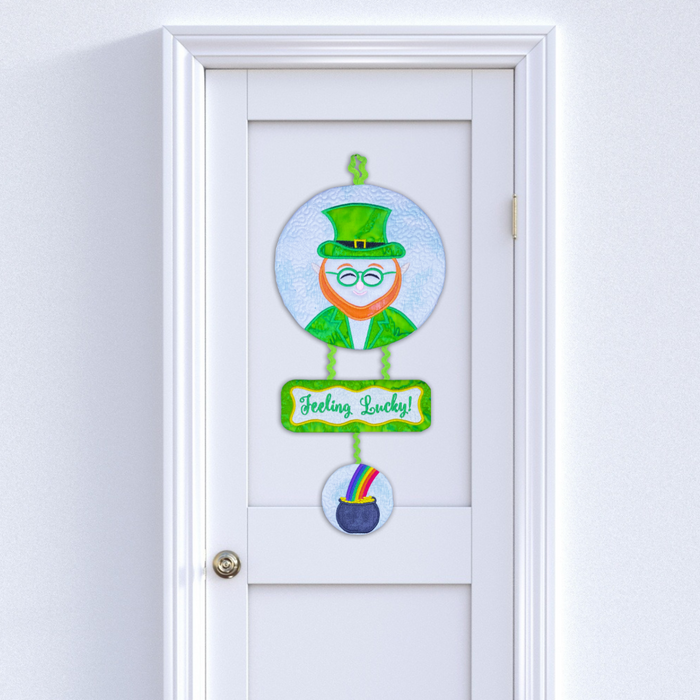 Leprechaun Whimsical Wall Hangings In the Hoop Machine Embroidery Design Set