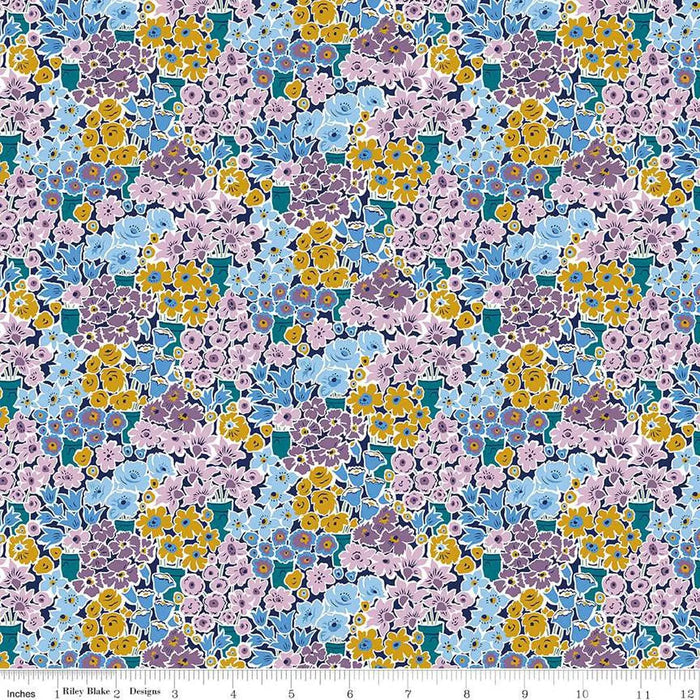 Liberty Tudor Celebration Rossellie Blooms 01667444A 44"/45" Fabric Per Yard