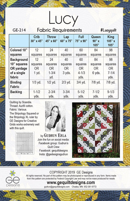 Lucy - 10" Square Pattern 214