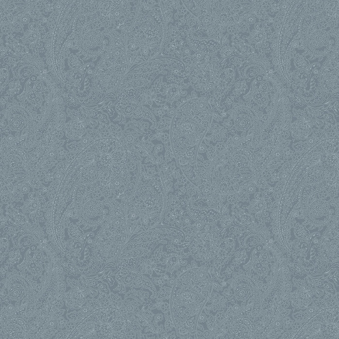 Paisley Lines Blue Meadow Blush 43"/44" Cotton Fabric Per Yard