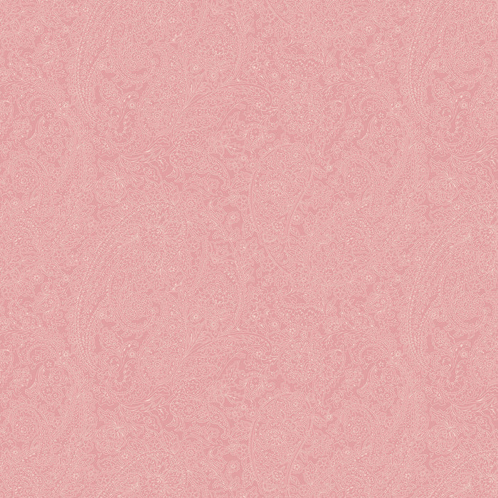 Paisley Lines Pink Meadow Blush 43"/44" Cotton Fabric Per Yard