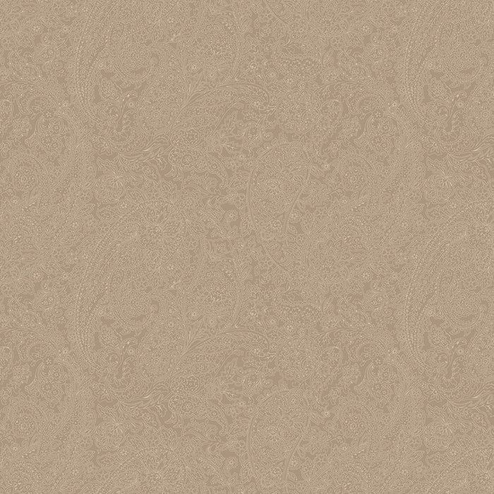 Paisley Lines Tan Meadow Blush 43"/44" Cotton Fabric Per Yard