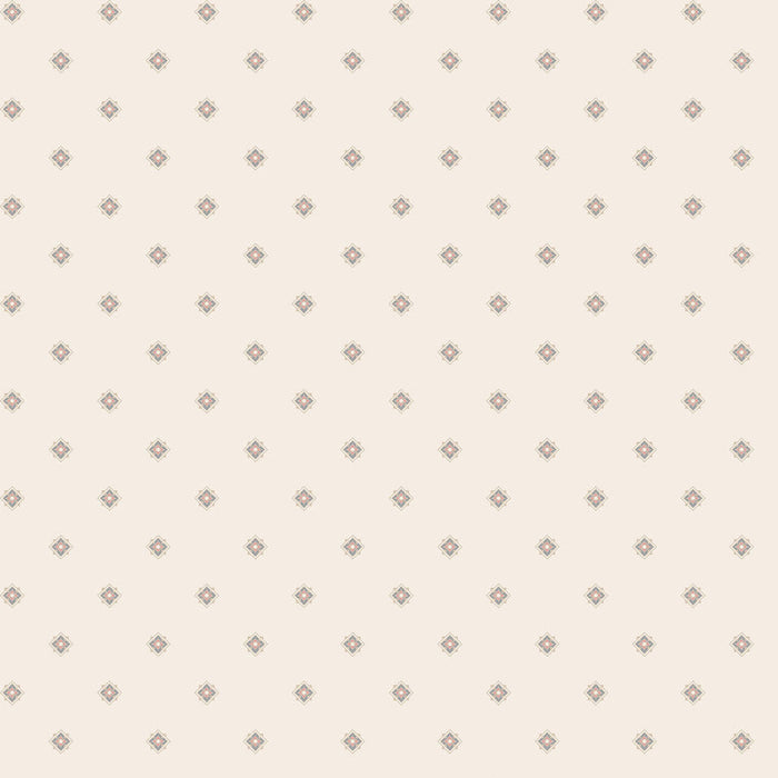 Geo White Meadow Blush 43"/44" Cotton Fabric Per Yard