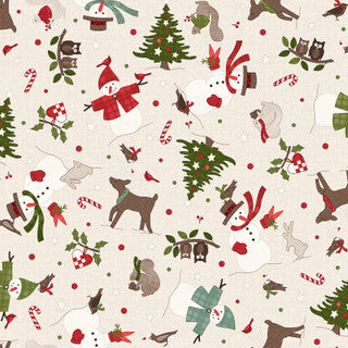 MY Christmas Toss Cream - Snowtop Mountain Flannel