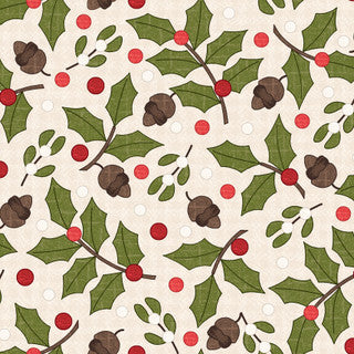 MY Greenery Cream - Snowtop Mountain Flannel