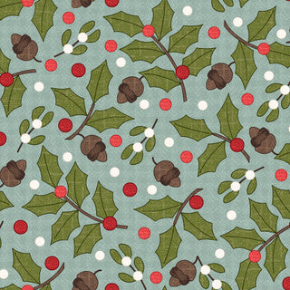 MY Greenery Aqua - Snowtop Mountain Flannel
