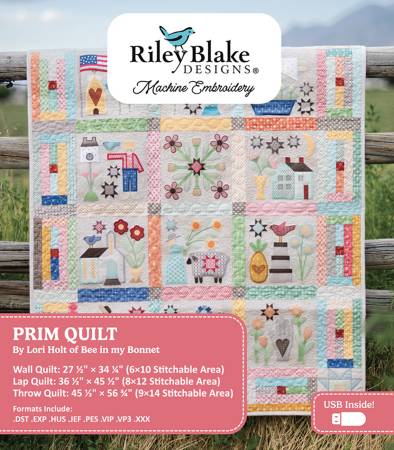 RB Lori Holt - Prim Quilt - Machine Embroidery USB