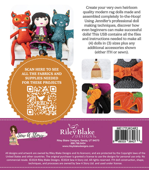 RB Little Witch & Friends Dolls-Embroidery USB