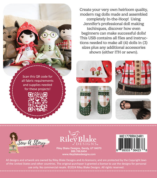RB Red Riding Hood & Friends Dolls - Machine Embroidery USB