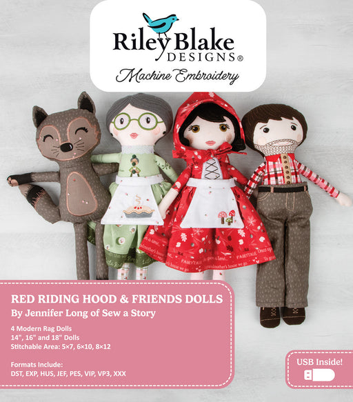 RB Red Riding Hood & Friends Dolls - Machine Embroidery USB