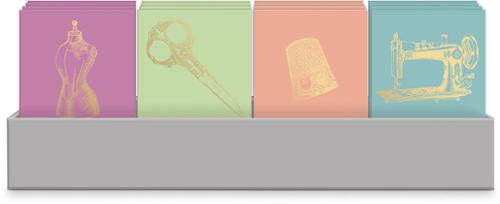 MO Pocket Notepad Dsply Foil Vntg 1001 98 Moda #24
