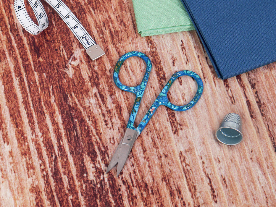 Embroidery Scissors - Bee, Bird, Floral Woodblock