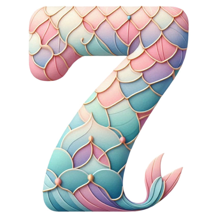 Mermaid Number 7 Fabric Panel