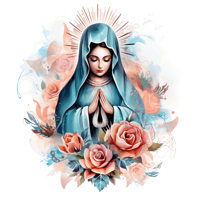 Mother Mary Catholic Fabric Panel 12