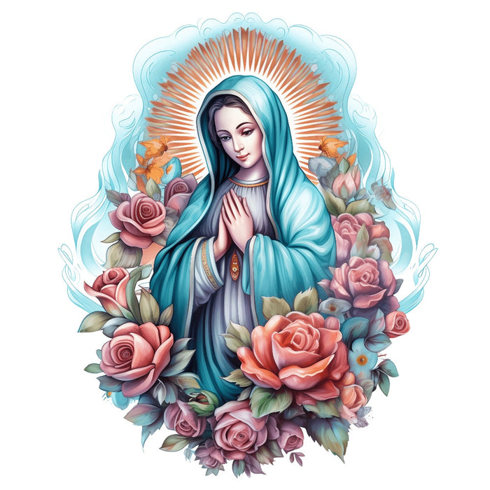 Mother Mary Catholic Fabric Panel 5