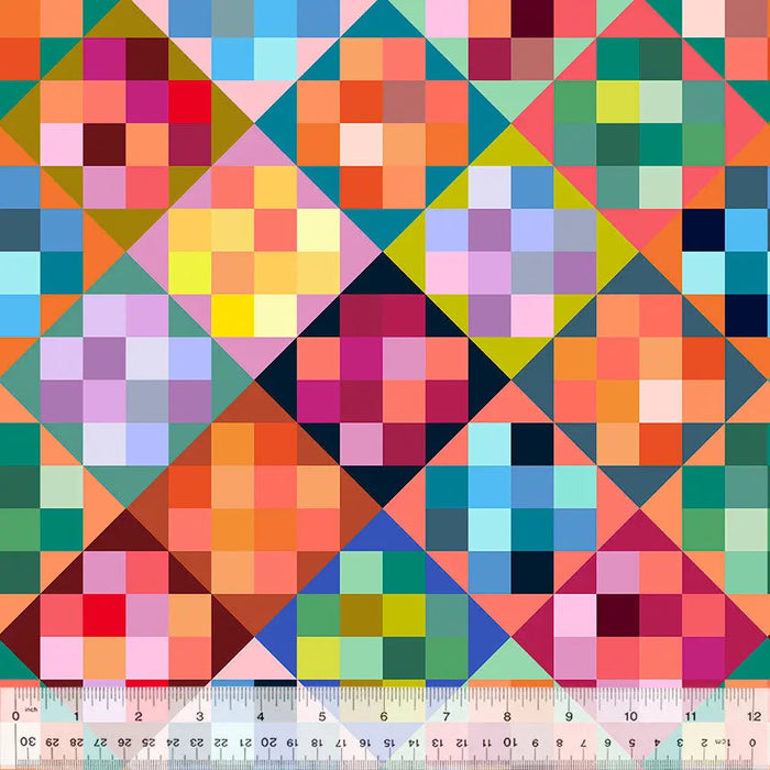 Multi Colorblock Cotton Wideback Fabric per yard