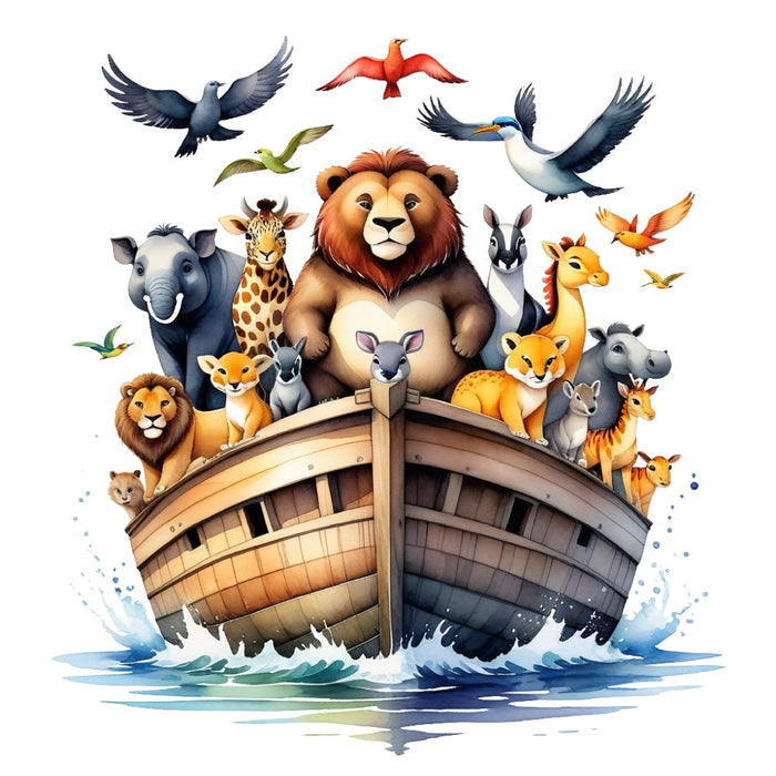 Noah's Ark Round Fabric Panel 11