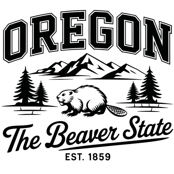 Oregon Black and White Fabric Panel