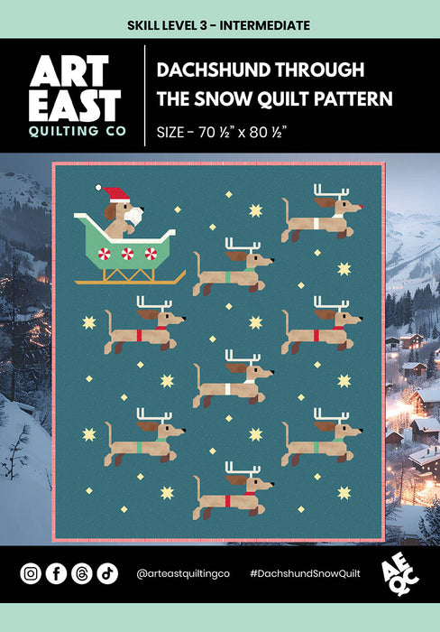 Art East Quilting Co. Dachsund Through the Snow Quilt Pattern