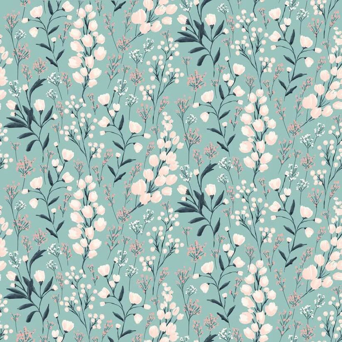 Painted Blossoms - Field of Dreams - Teal