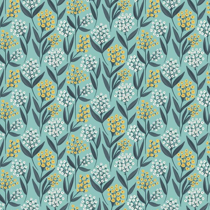 Painted Blossoms - Barely Buds - Teal