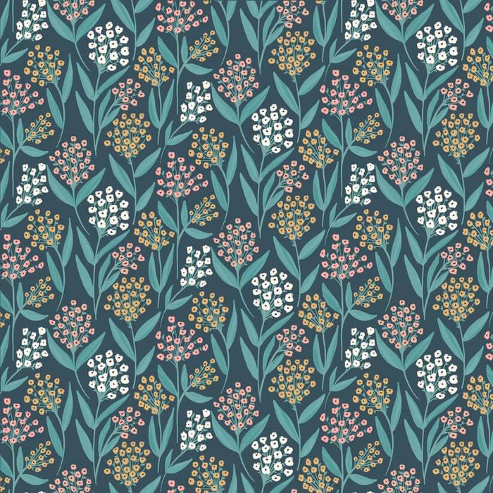 Painted Blossoms - Barely Buds - Navy