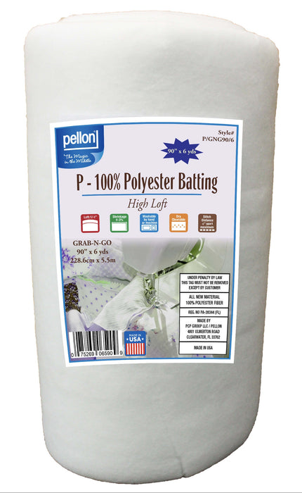 Pellon® Polyester Batting Roll – 90" x 6 Yards