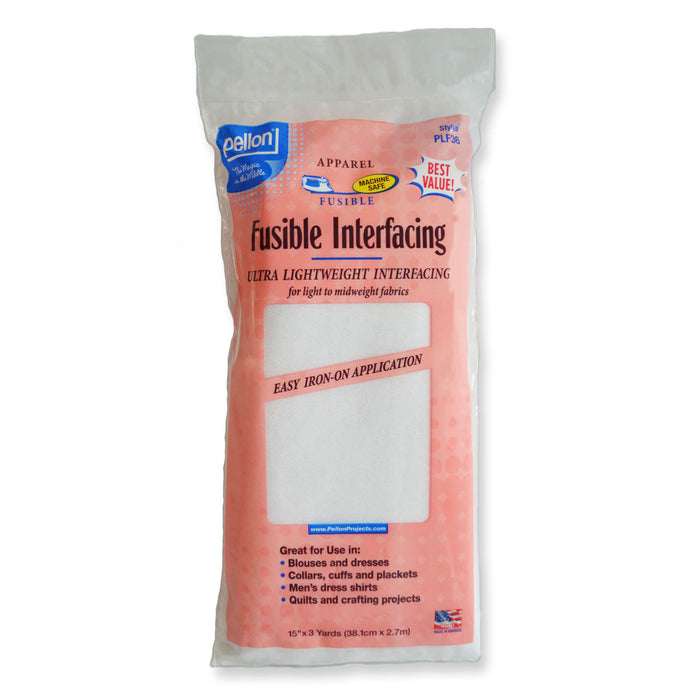Pellon® Lightweight Fusible Interfacing – 15" x 3 Yard Package – White