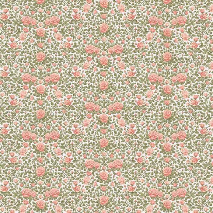 Roses Are Red Rose Trellis Cotton Wideback 118"  Fabric Per Yard