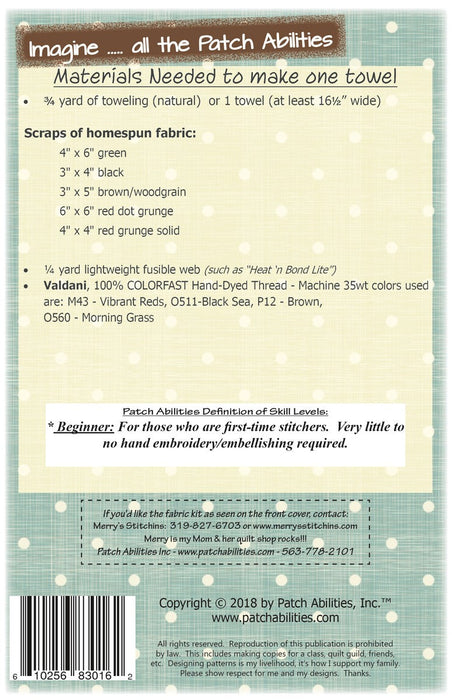 Bringing Home the Tree Towel Pattern