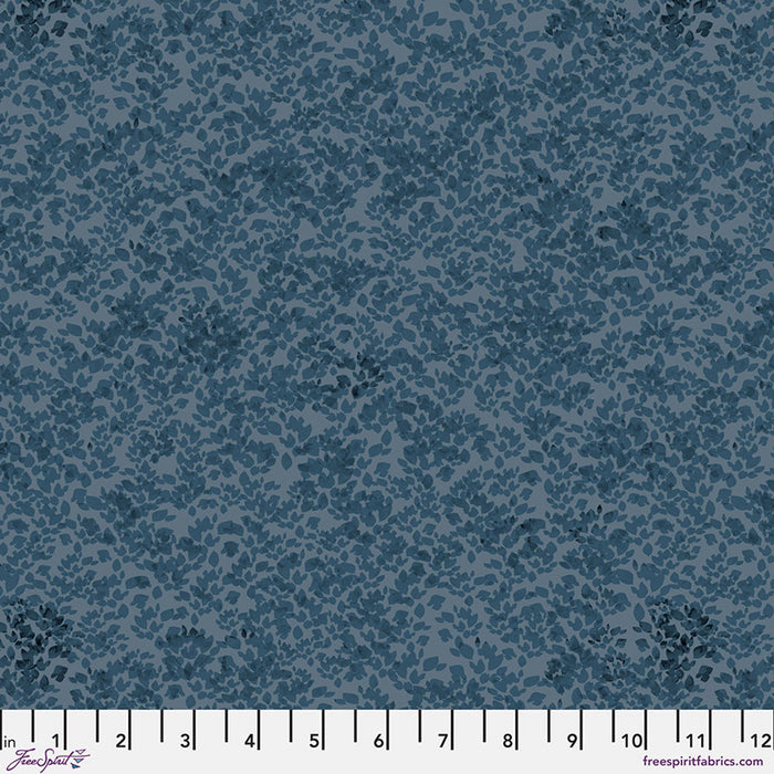 Denim Foliage Cotton 44"/45" Fabric Per Yard