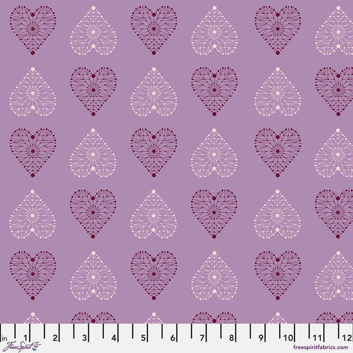 Enrapture by Giucy Giuce Amour - Amethyst Cotton 44"/45" Fabric Per Yard