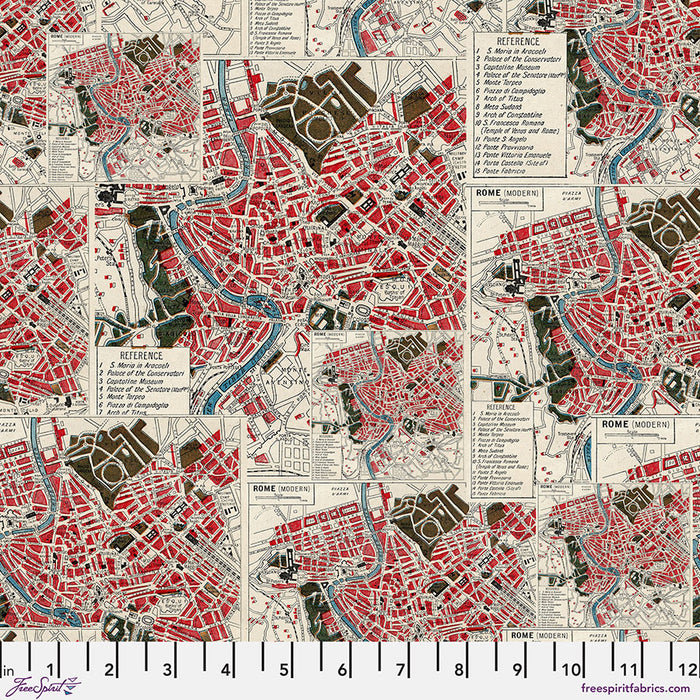 FS Tim Holtz Red Map PWTH223