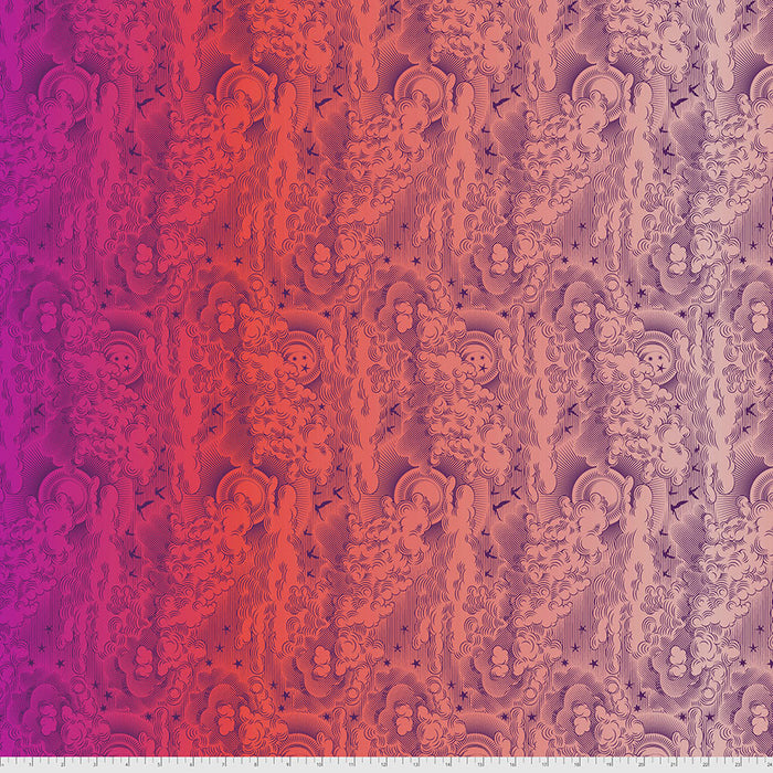 FS Tula Pink Daydreamer Little Fluffy Clouds-Dragonfruit ||