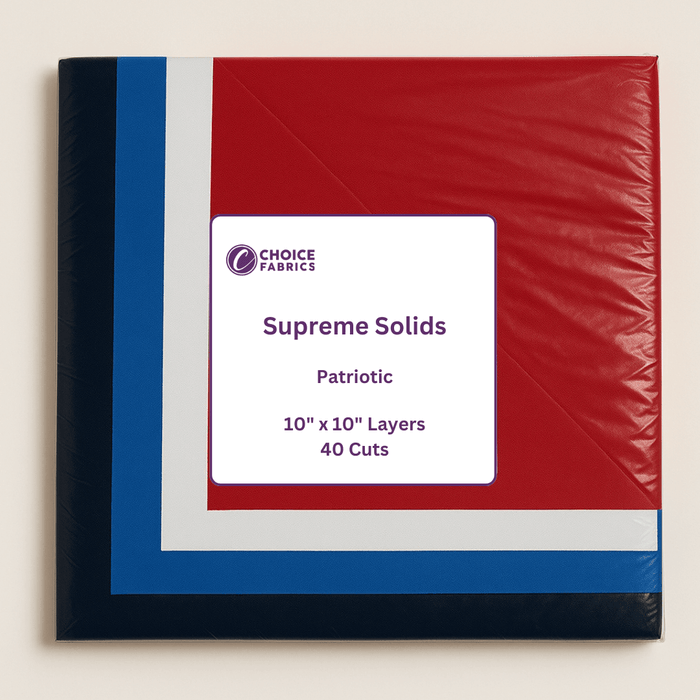 Supreme Solids - 10" Squares - Patriotic (40 Squares)