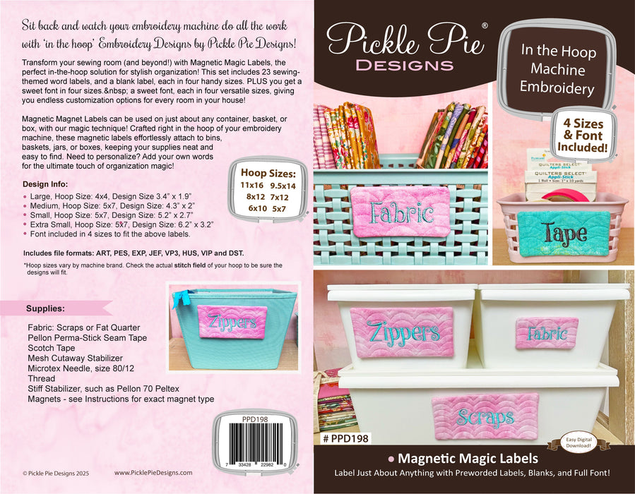 Magnetic Magic Labels In the Hoop ME Design Set