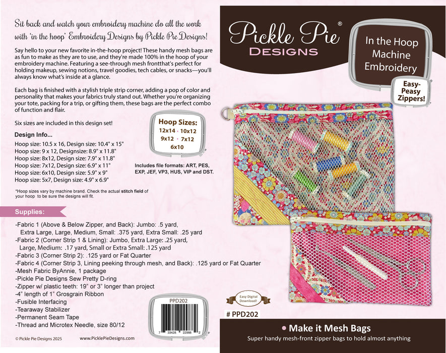 Make it Mesh In the Hoop Machine Embroidery Designs