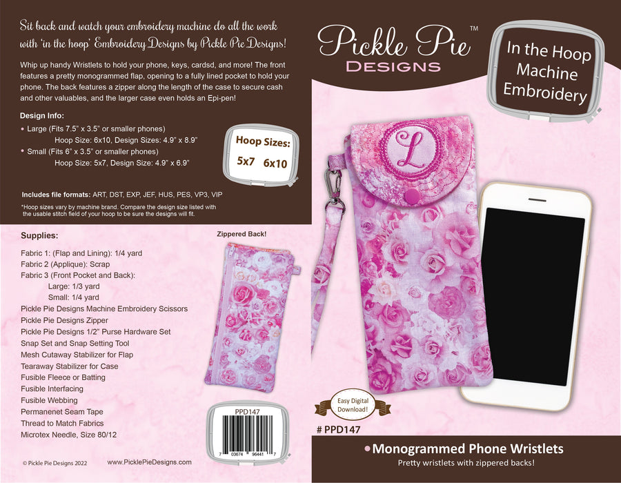 Monogrammed Wristlets Cases Design