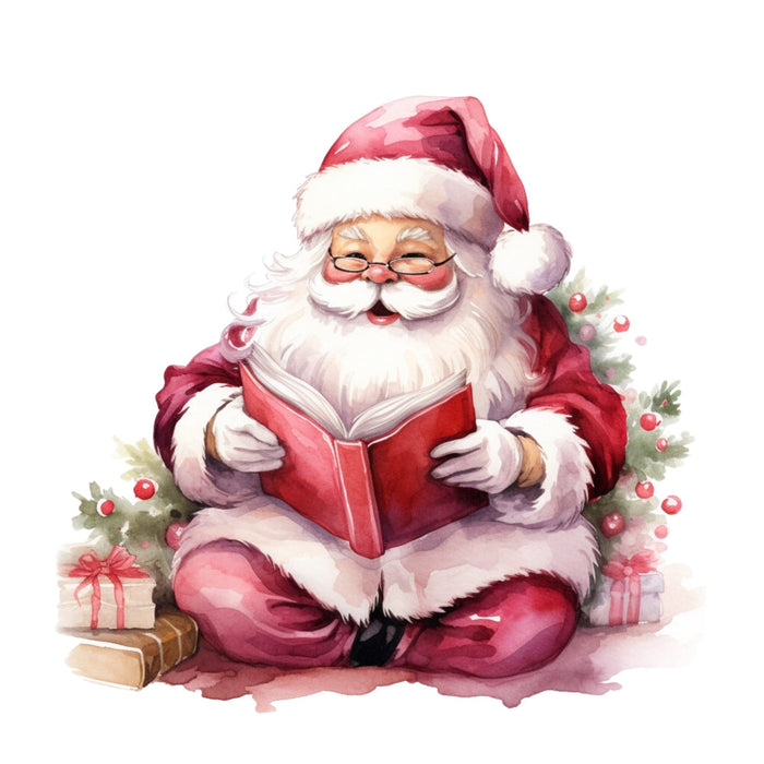Pink Santa Claus Fabric Panel 17