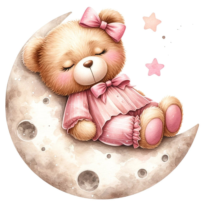 Pink Teddy Bears Fabric Panel 10