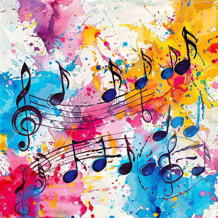 Music Notes Panel Pop Art Music Notes Fabric Panel 5 — High Country Quilts