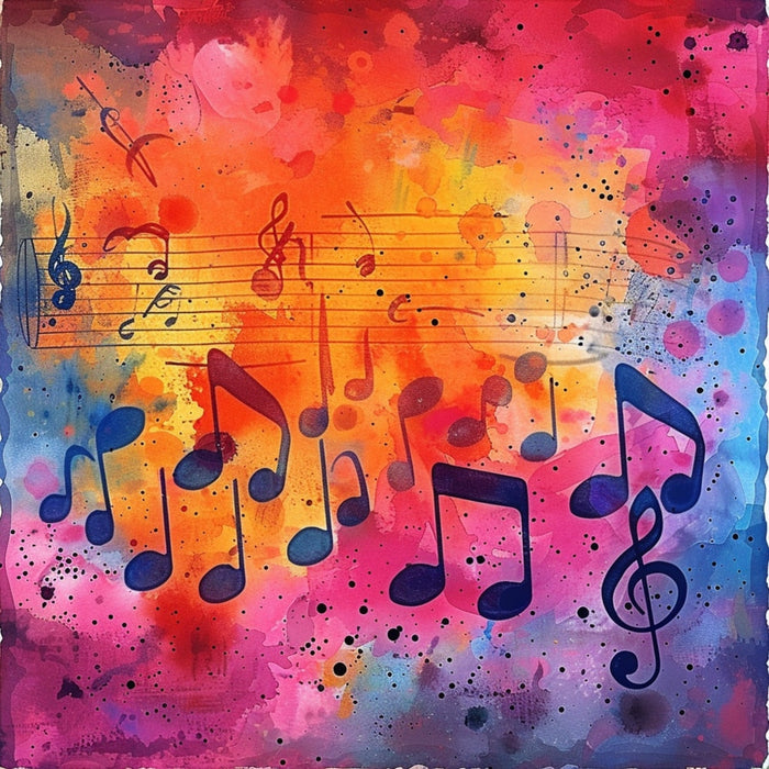 Music Notes Panel Pop Art Music Notes Fabric Panel 8 — High Country Quilts